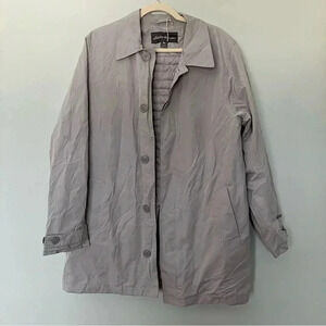 NWOT Eddie Bauer light  grey down liner plaid lining jacket